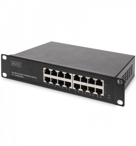 Digitus  Gigabit Ethernet Switch (10", 16-Port, Unmanaged) 