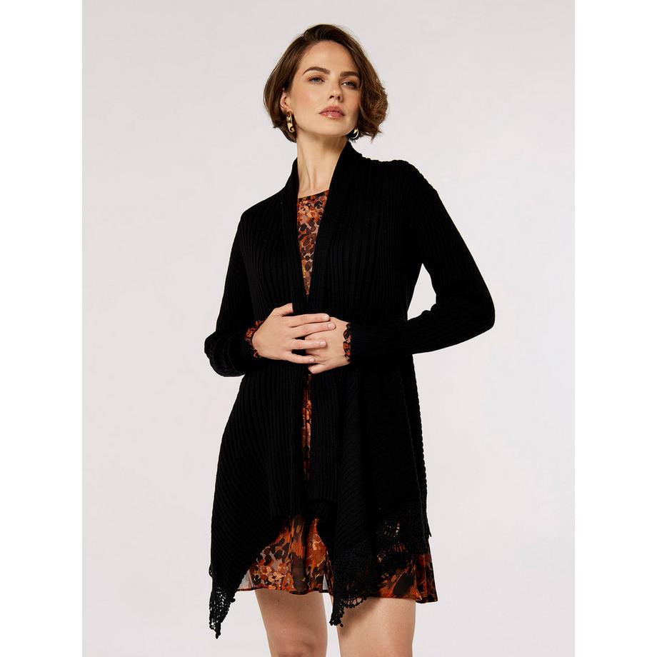 APRICOT Gerippte Strickjacke  