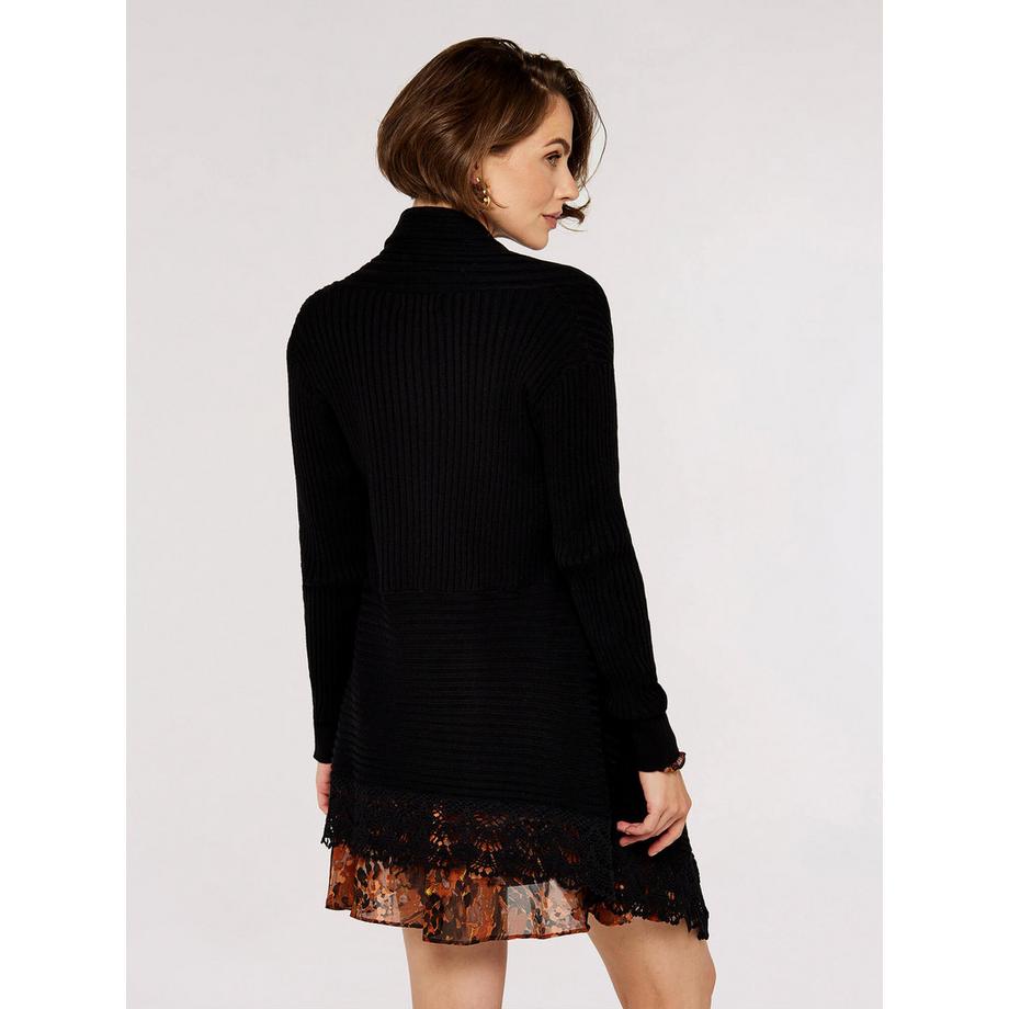 APRICOT Gerippte Strickjacke  