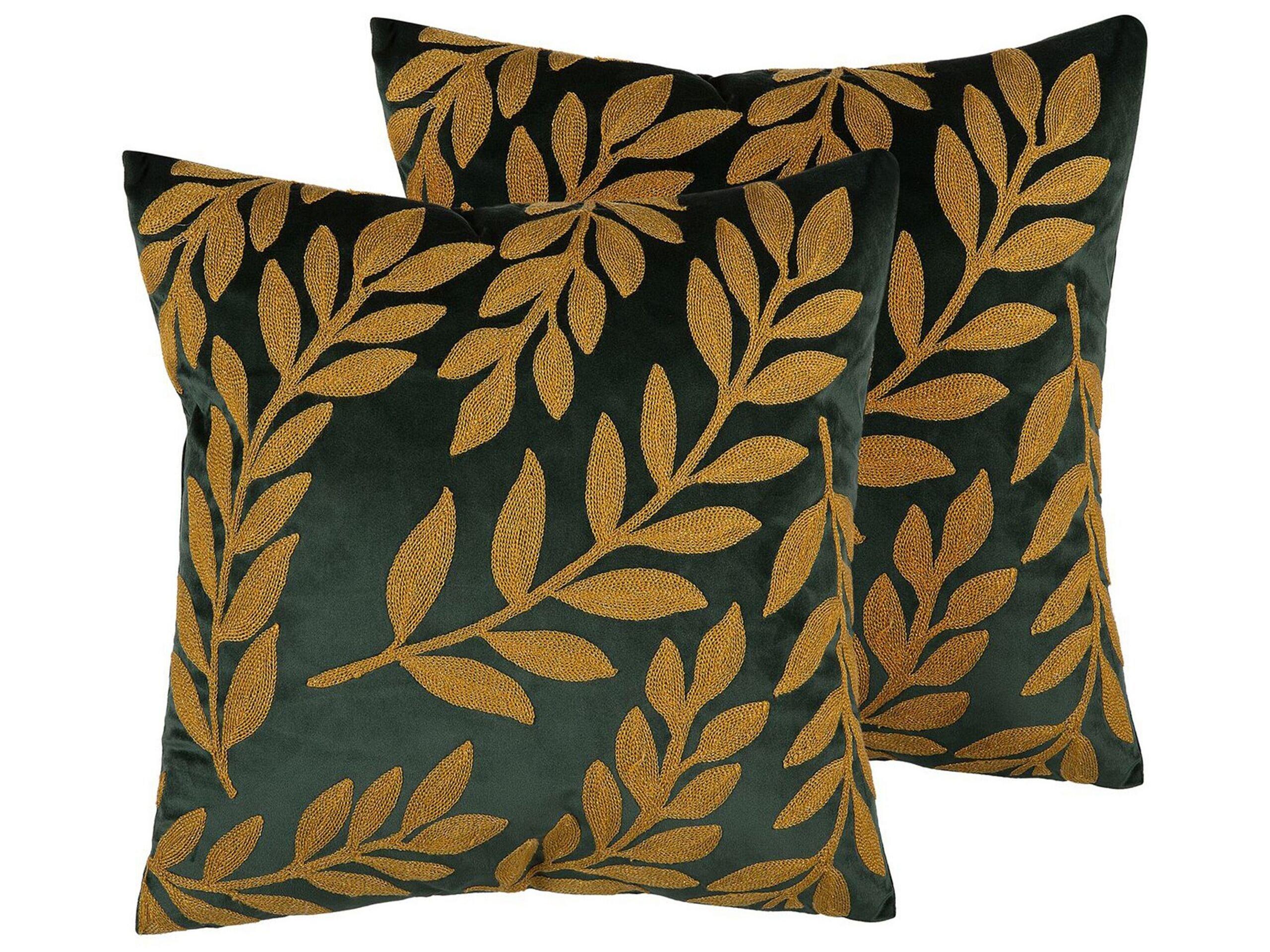 Image of Kissen 2er Set aus Samtstoff Modern MISTLETOE Kissen 2er Set aus Samtstoff Modern MISTLETOE