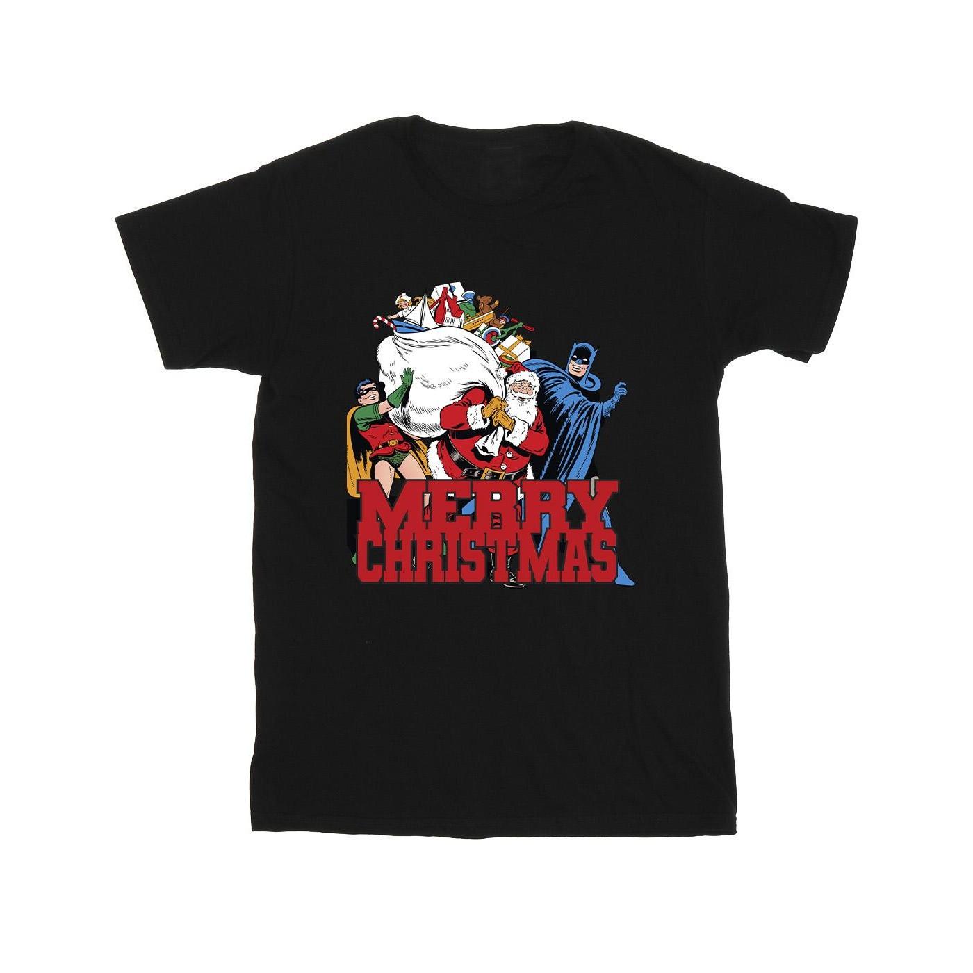 Image of Batman Merry Christmas Comic Tshirt Herren Schwarz M