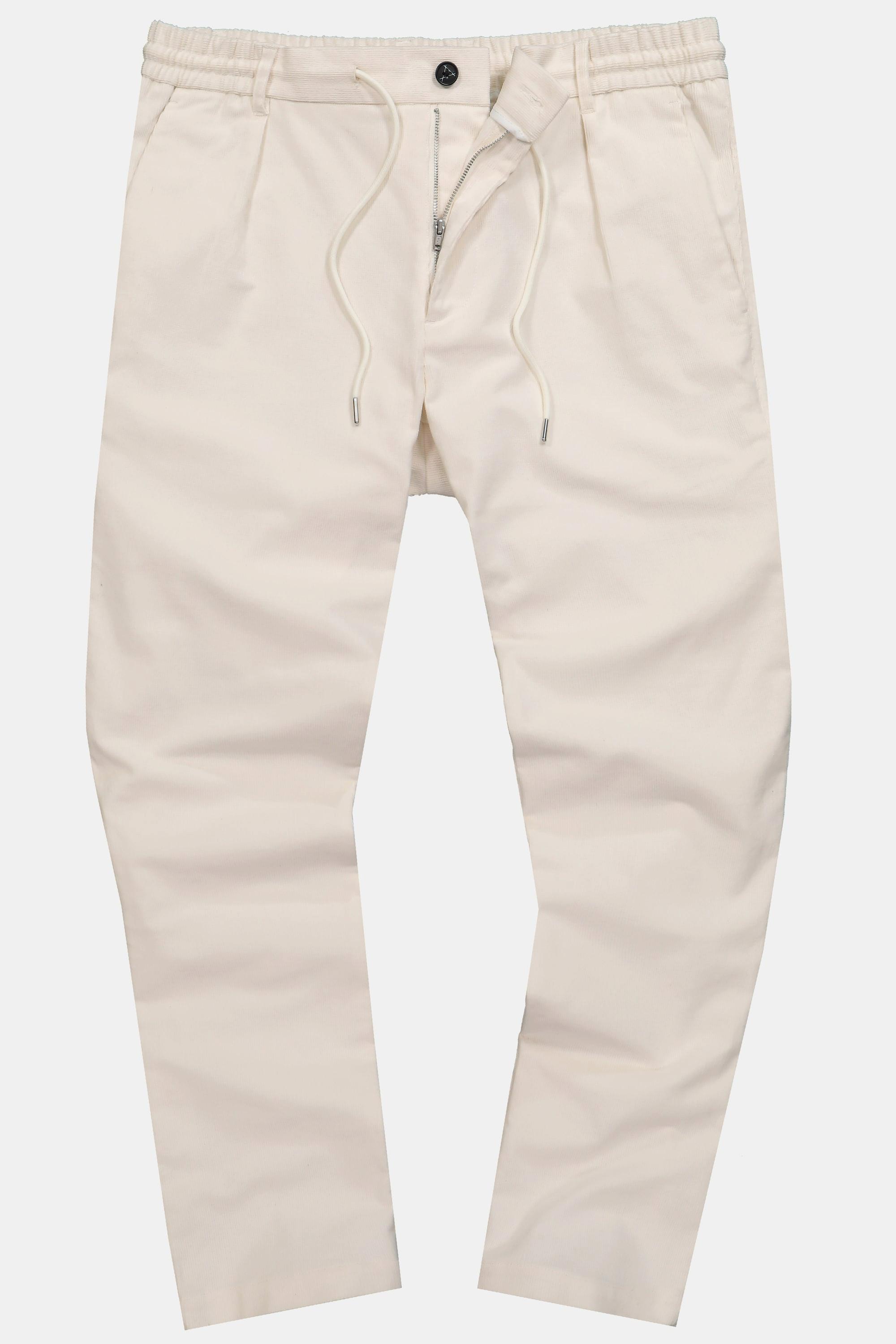 JP1880  Pantaloni chino in velluto a coste con cintura intera, fino alla tg. 7XL 