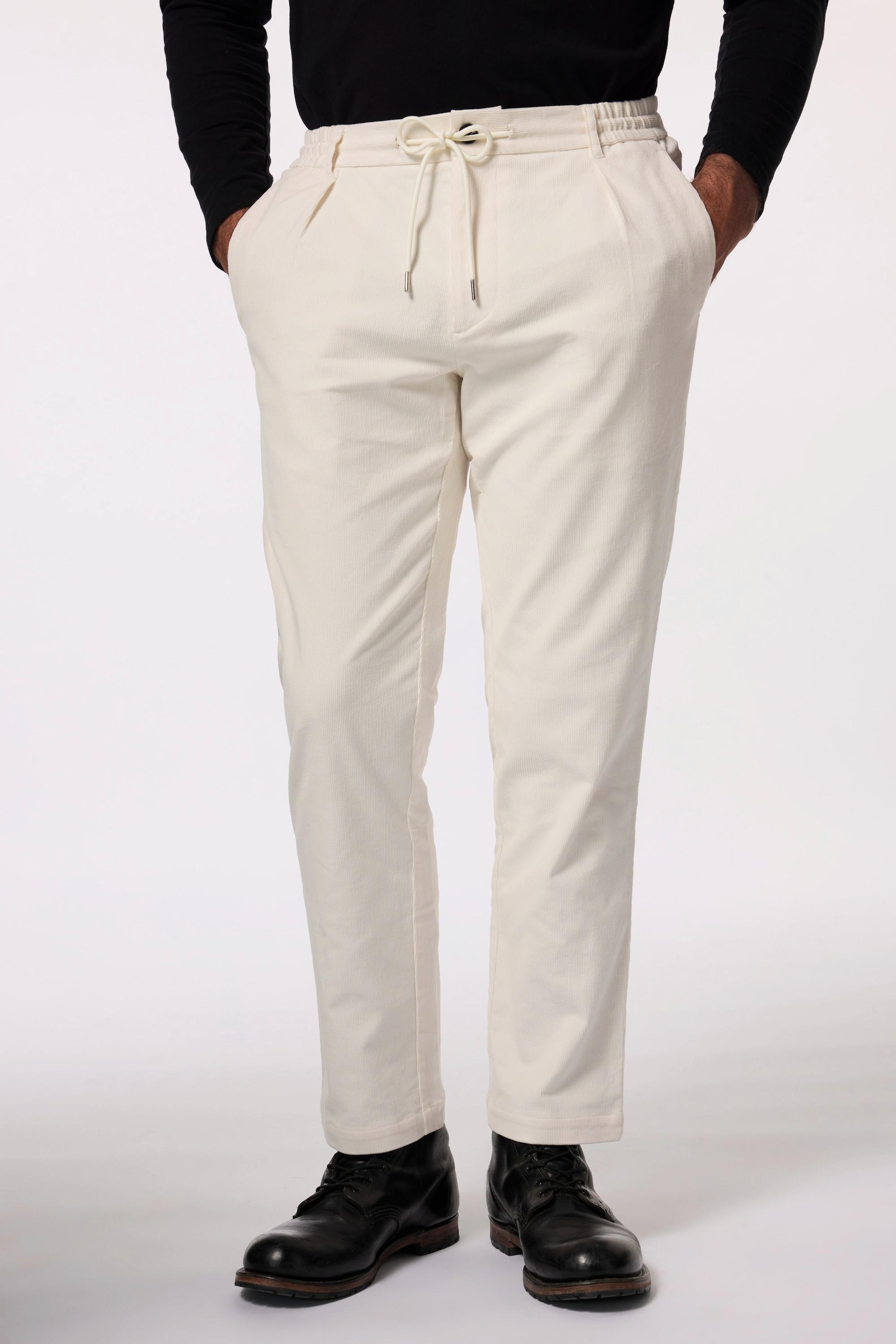 JP1880  Pantaloni chino in velluto a coste con cintura intera, fino alla tg. 7XL 