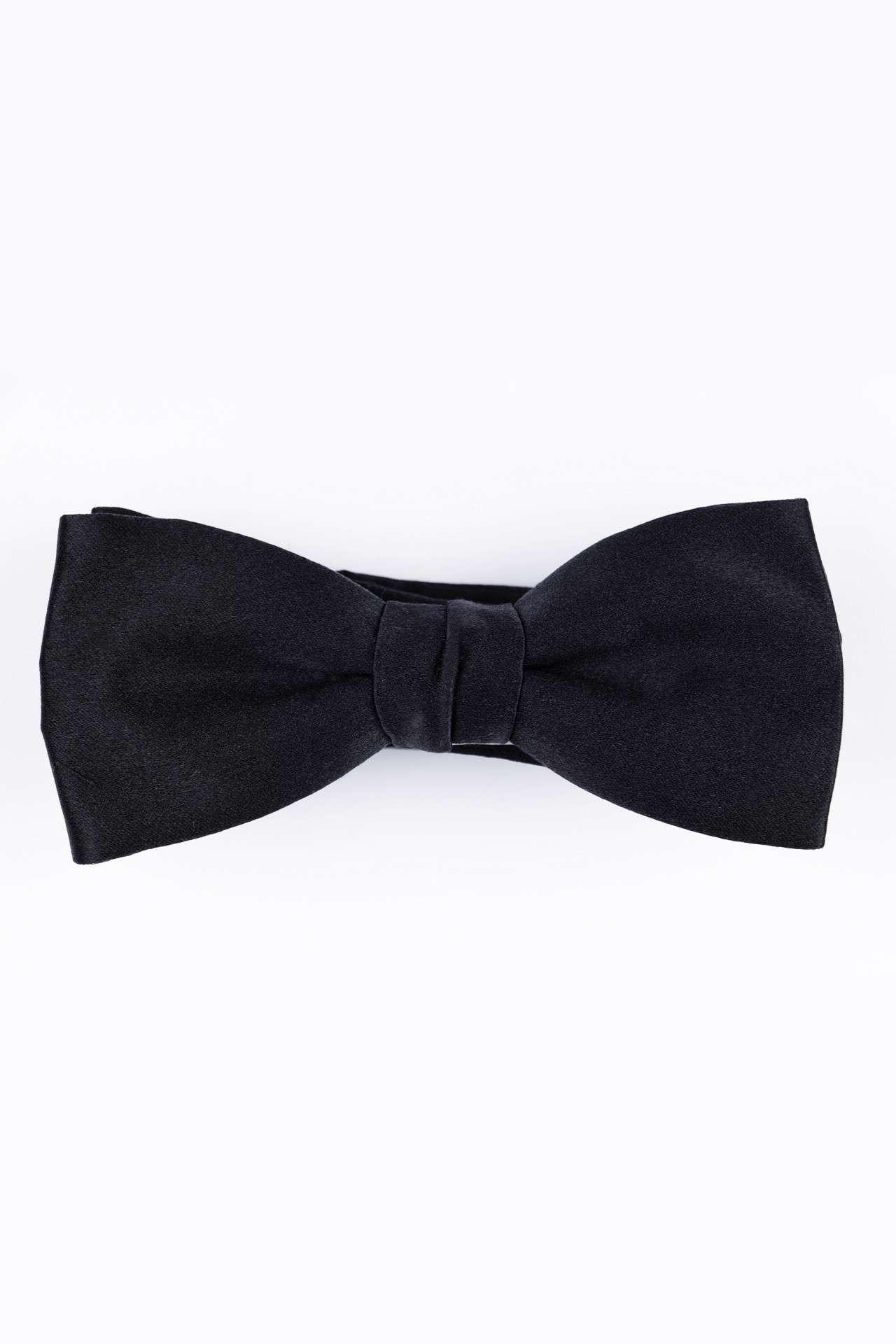 Image of Einfach Geknotete Seidenfliege Herren Schwarz ONE SIZE