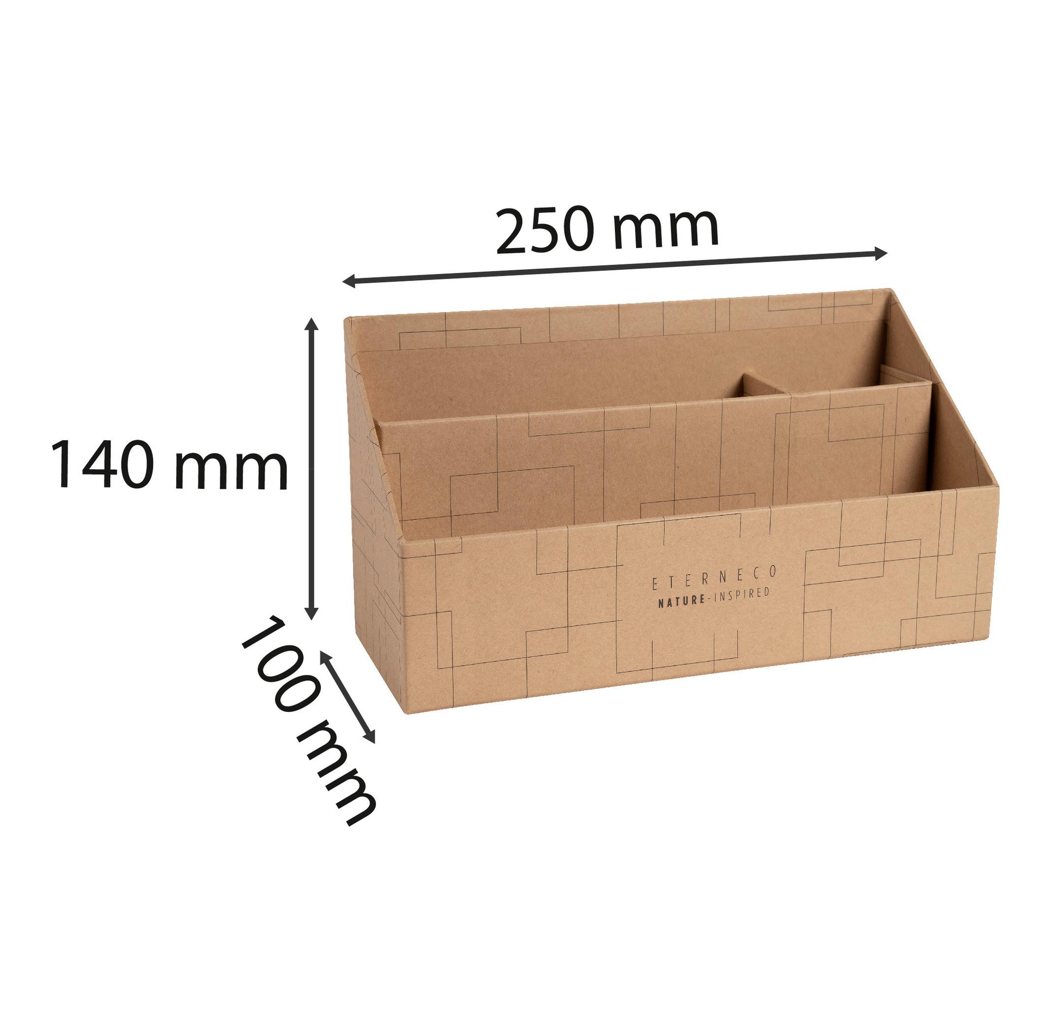 Exacompta Sorter/Briefständer mit 3 Fächern aus Hartkarton mit geometrischen Motiven, Serie Eterneco - x 4  