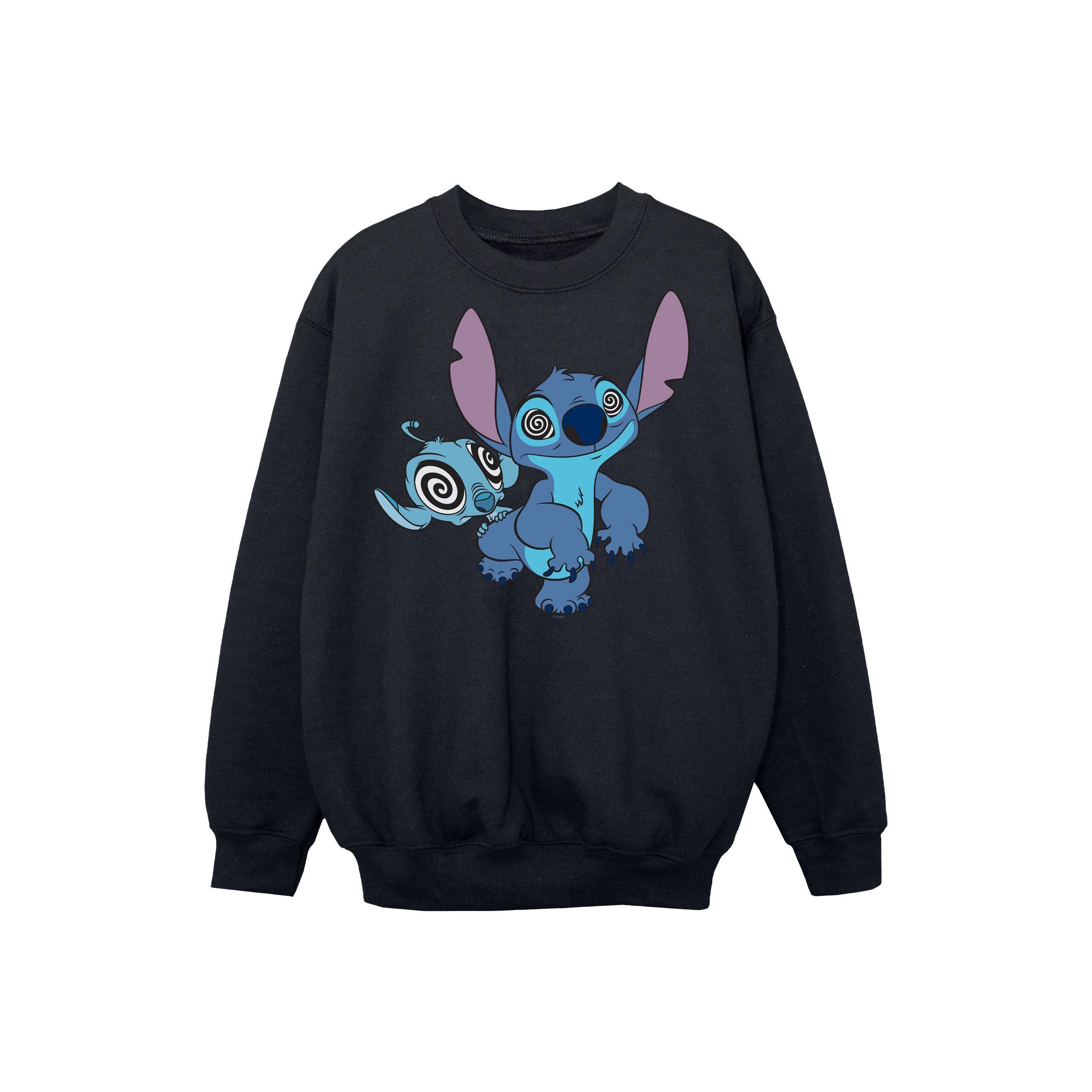 Image of Lilo And Stitch Hypnotized Sweatshirt Unisex Schwarz 128