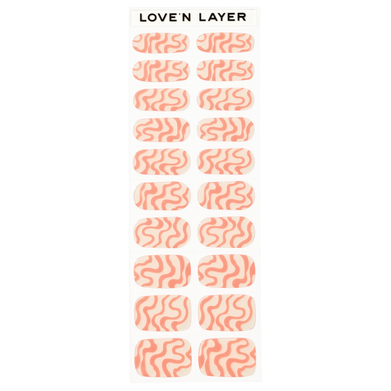 Lovenlayer  Autocollants pour ongles Sweet Swirl Pale Coral 