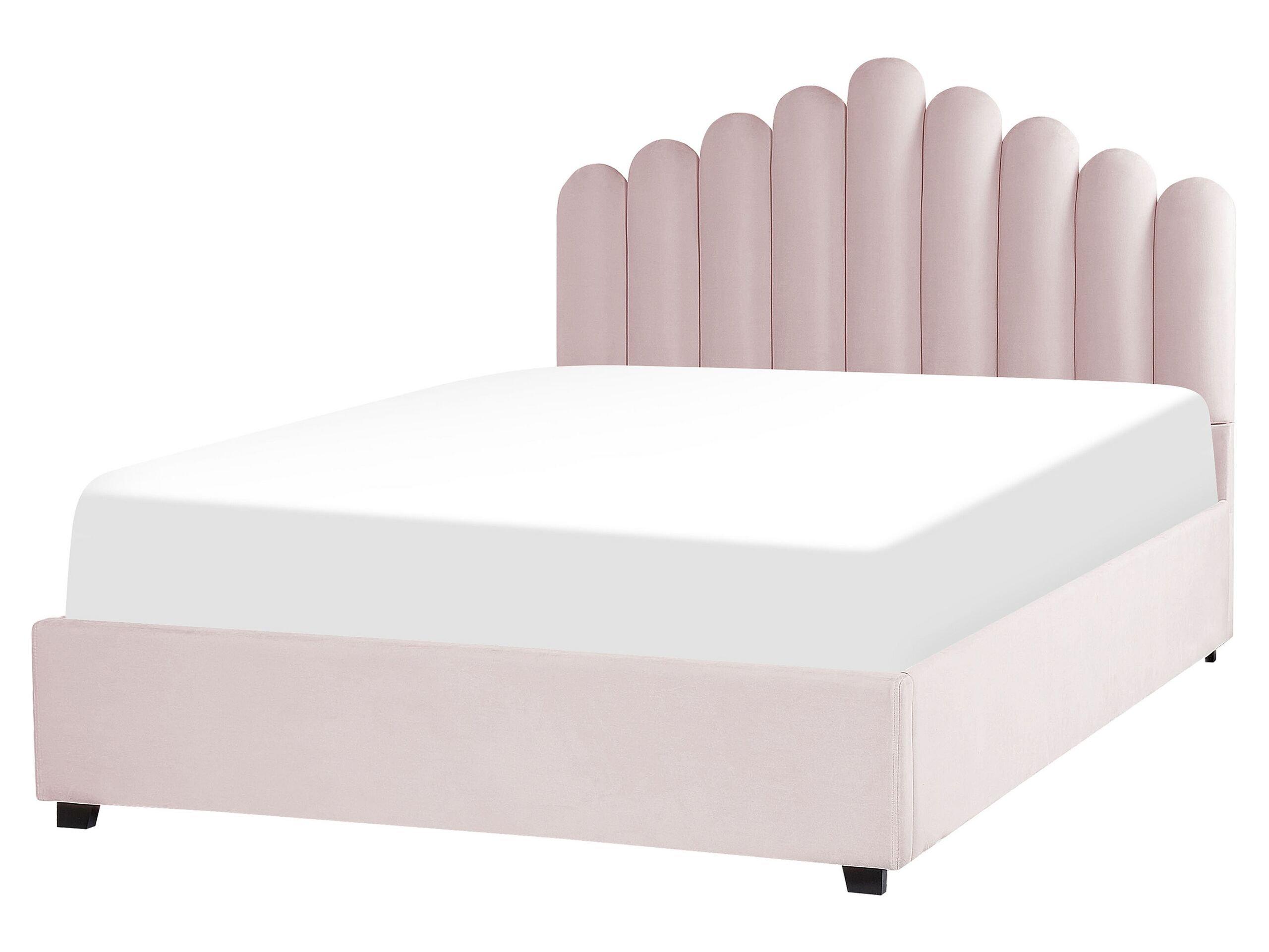 Beliani Bett mit Bettkasten aus Samtstoff Modern VINCENNES  