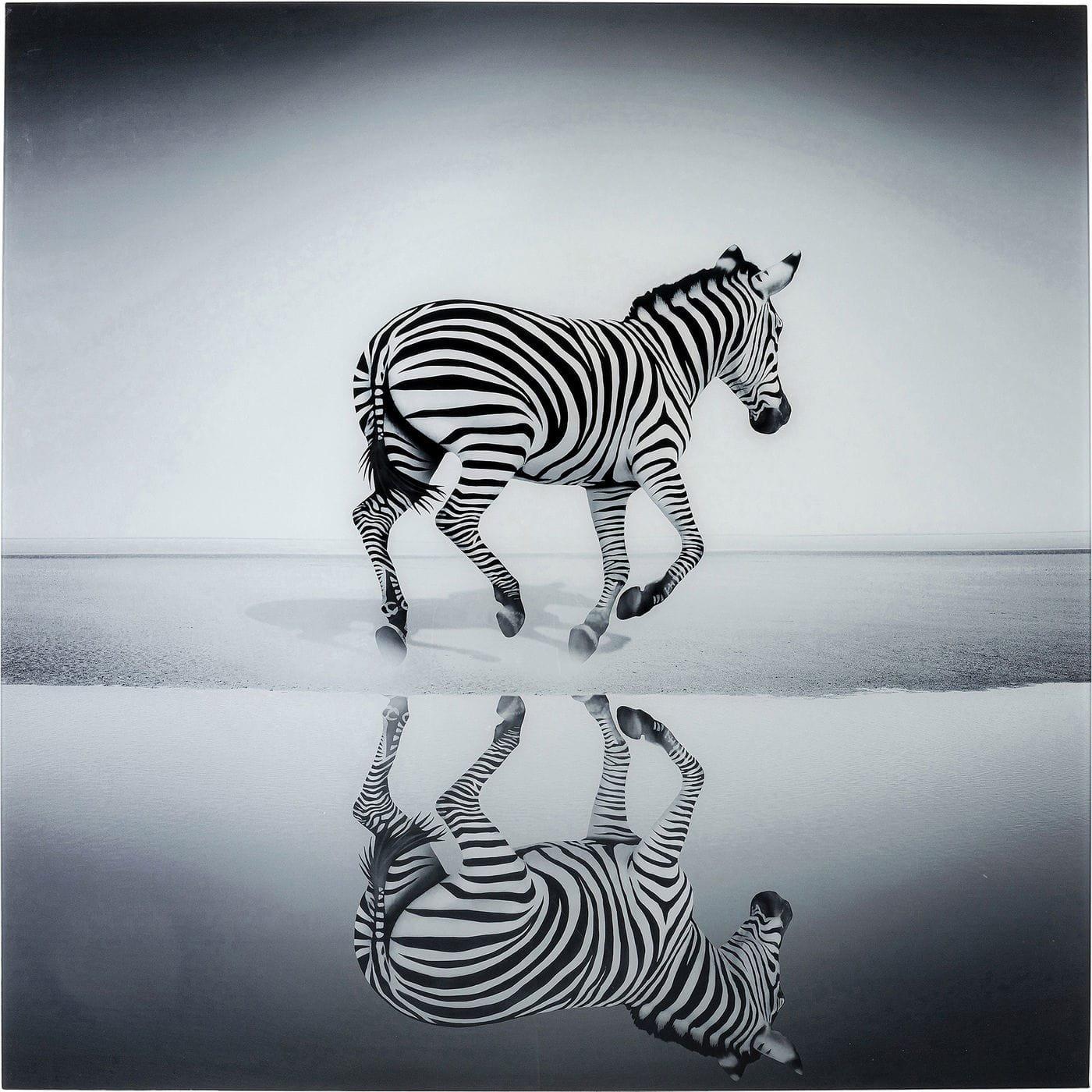 KARE Design Zebra in vetro Savannah 120x120 cm  