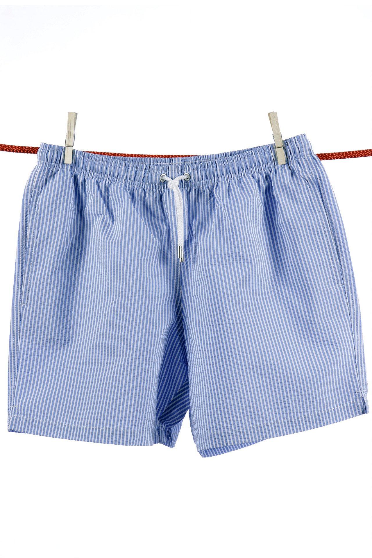 Image of Short De Bain Mille-raies Riviera - Modèle Ibiza Herren Hellblau XL