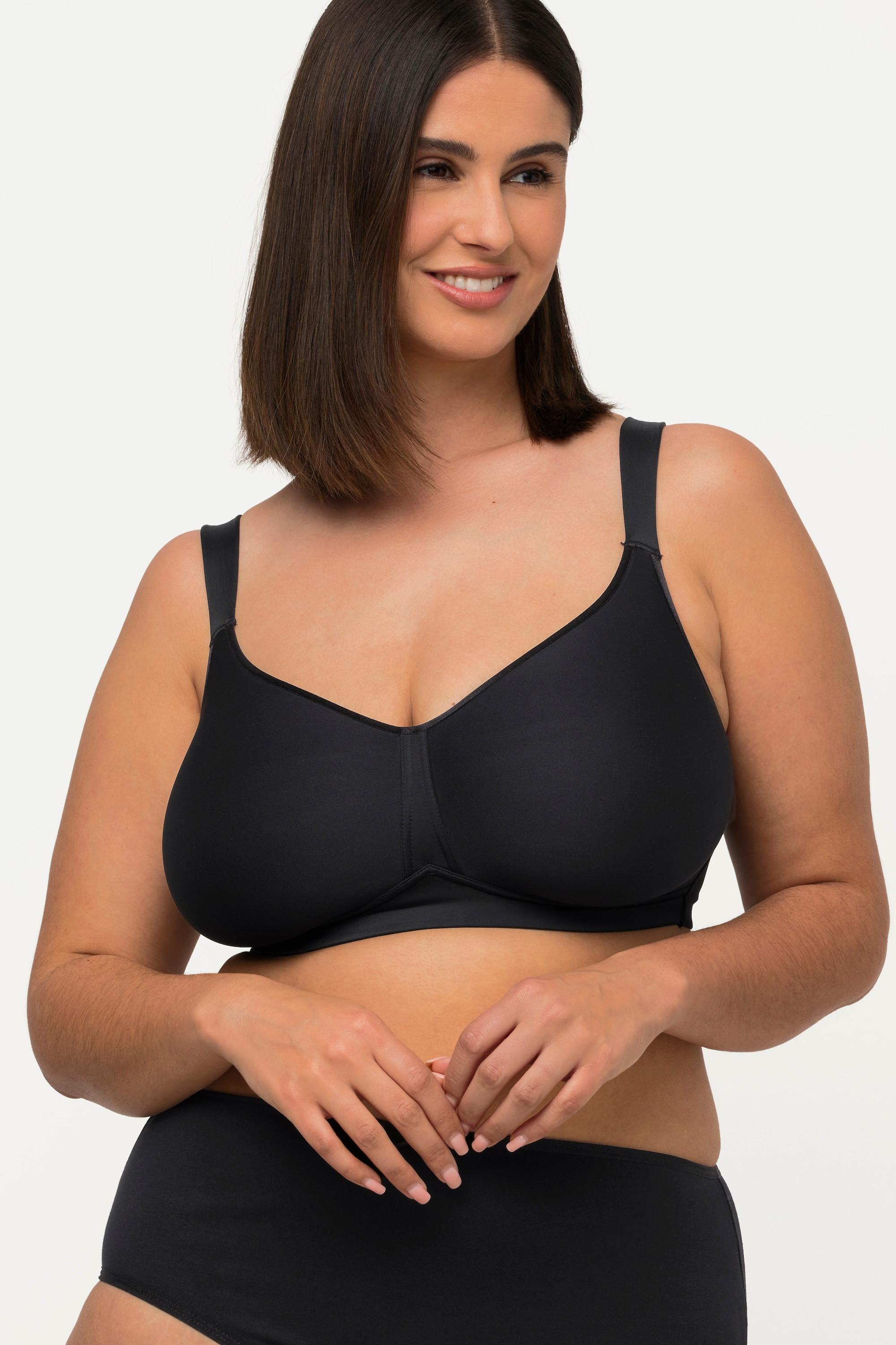 Ulla Popken  Reggiseno in microfibra senza ferretto con coppe in Spacer e coppa C-E 