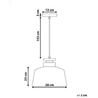 Beliani Lampe suspension en Aluminium Moderne DANUBE  