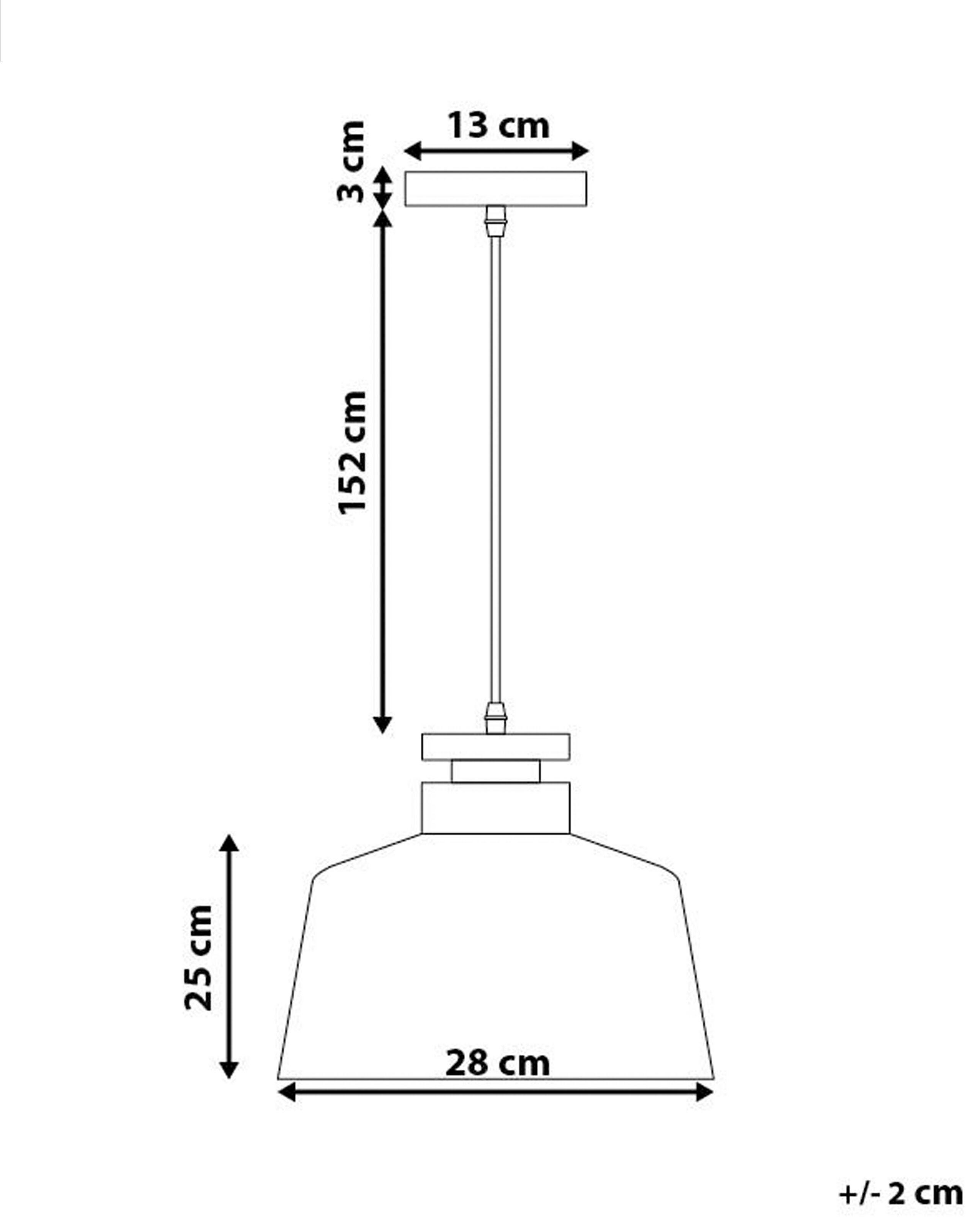 Beliani Lampe suspension en Aluminium Moderne DANUBE  