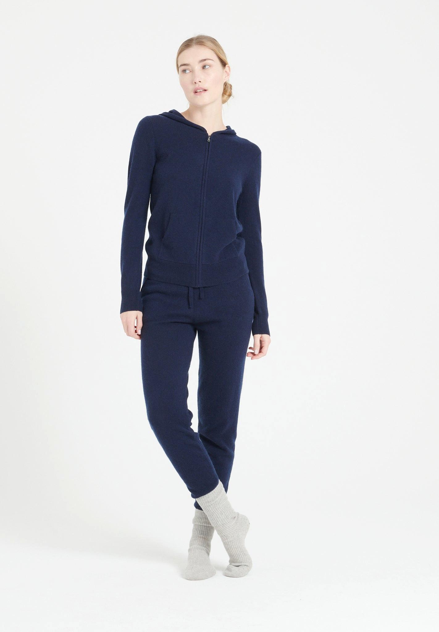 Image of Lilly 11 Jogginghose - 100% Kaschmir Damen Marine XXL