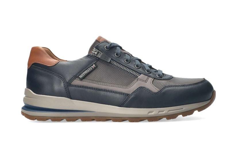 Image of Bradley - Leder Sneaker Herren Blau 40.5