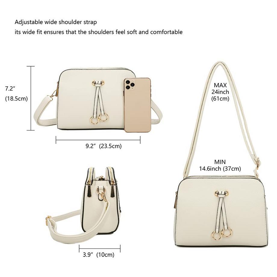 Only-bags.store Sac Bandoulière Solide en Cuir PU  