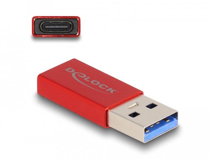 Image of Delock 60044 Kabeladapter Usb C Usb A Rot Unisex Rot Bunt