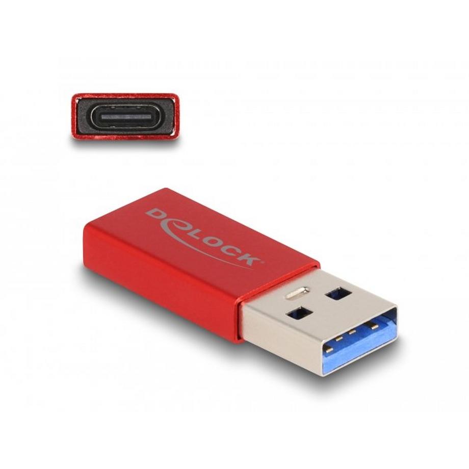 DeLock  DeLOCK 60044 Kabeladapter USB C USB A Rot 