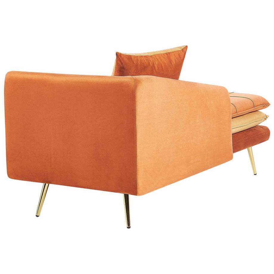 Beliani Chaise longue versione destra en Velluto Glamour GONESSE  