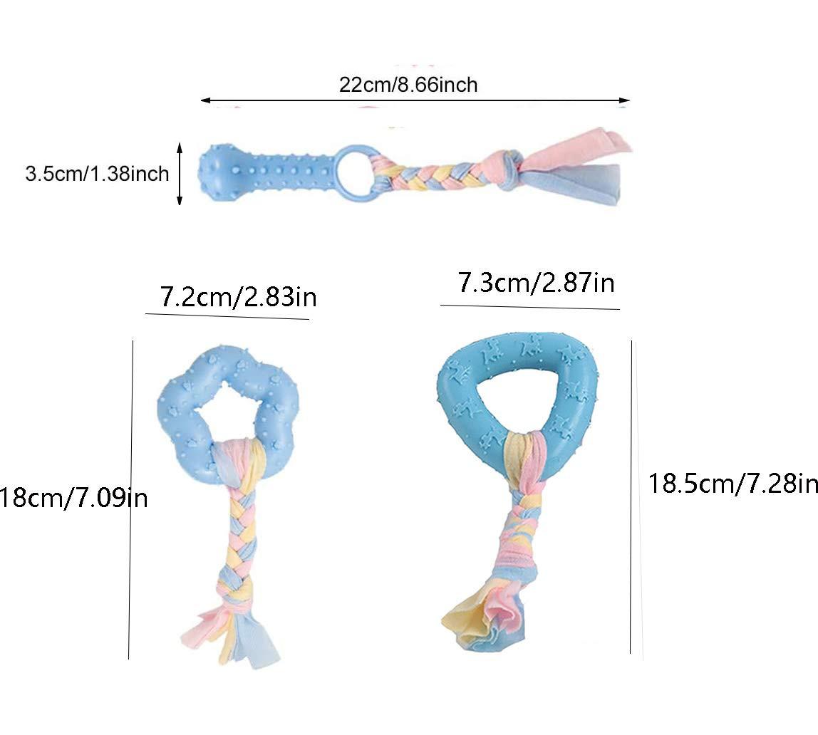 Alopini  Jouet pour chien, jouet à mâcher pour chiens, jouet à mâcher agressif pour chiots/petits et moyens chiens avec balle et cordes en coton. 