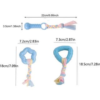 Alopini  Jouet pour chien, jouet à mâcher pour chiens, jouet à mâcher agressif pour chiots/petits et moyens chiens avec balle et cordes en coton. 