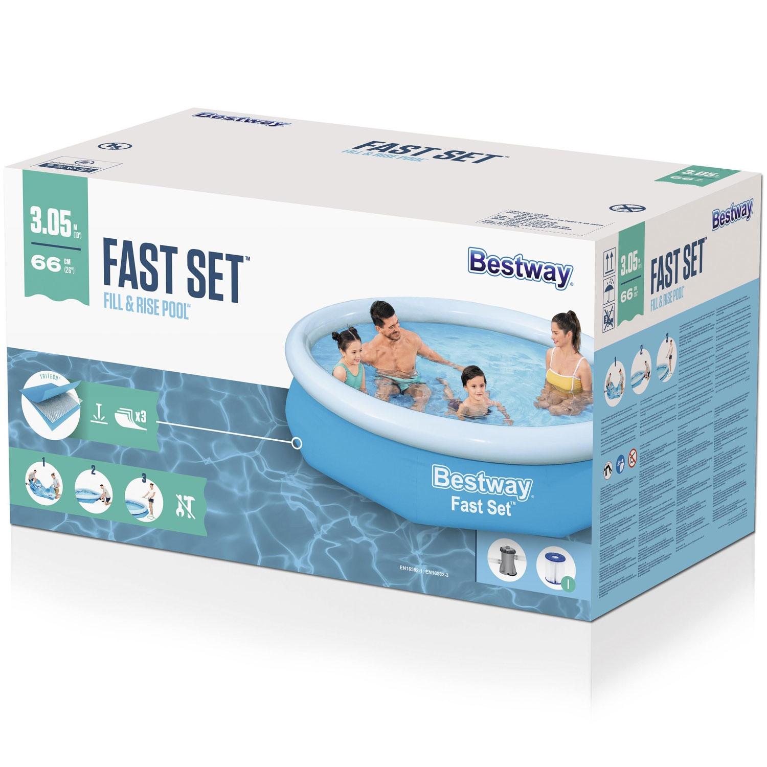 Bestway  Piscina fissa 3,05 mx 66 cm 