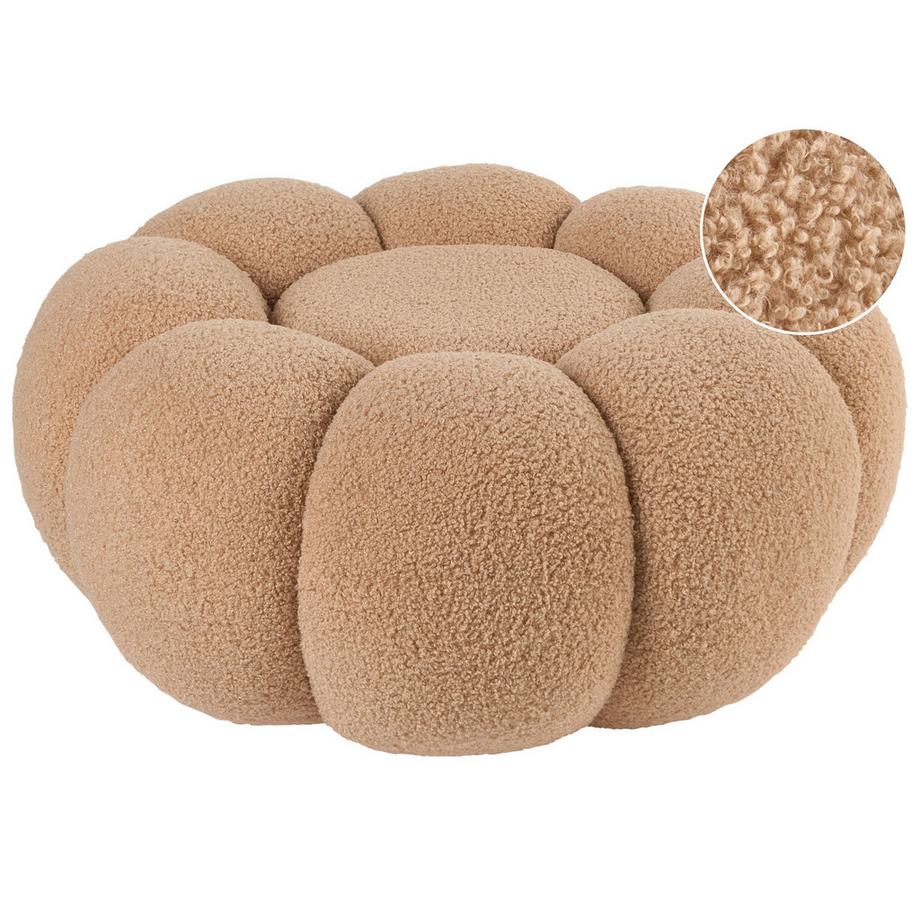 Pouf en Bouclé Scandinave BEAUFORT