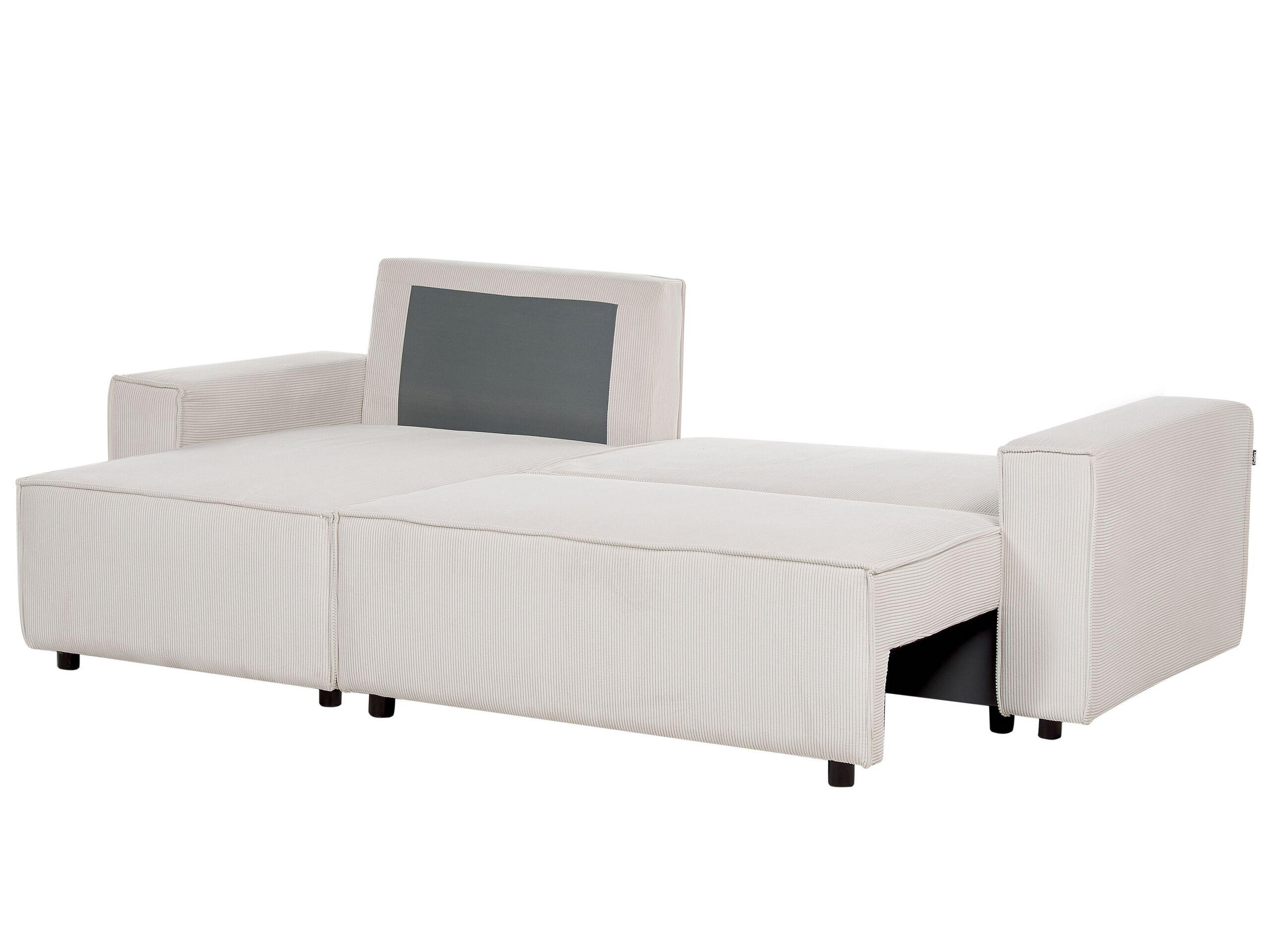 Beliani Schlafsofa aus Cord Modern ABACKA  