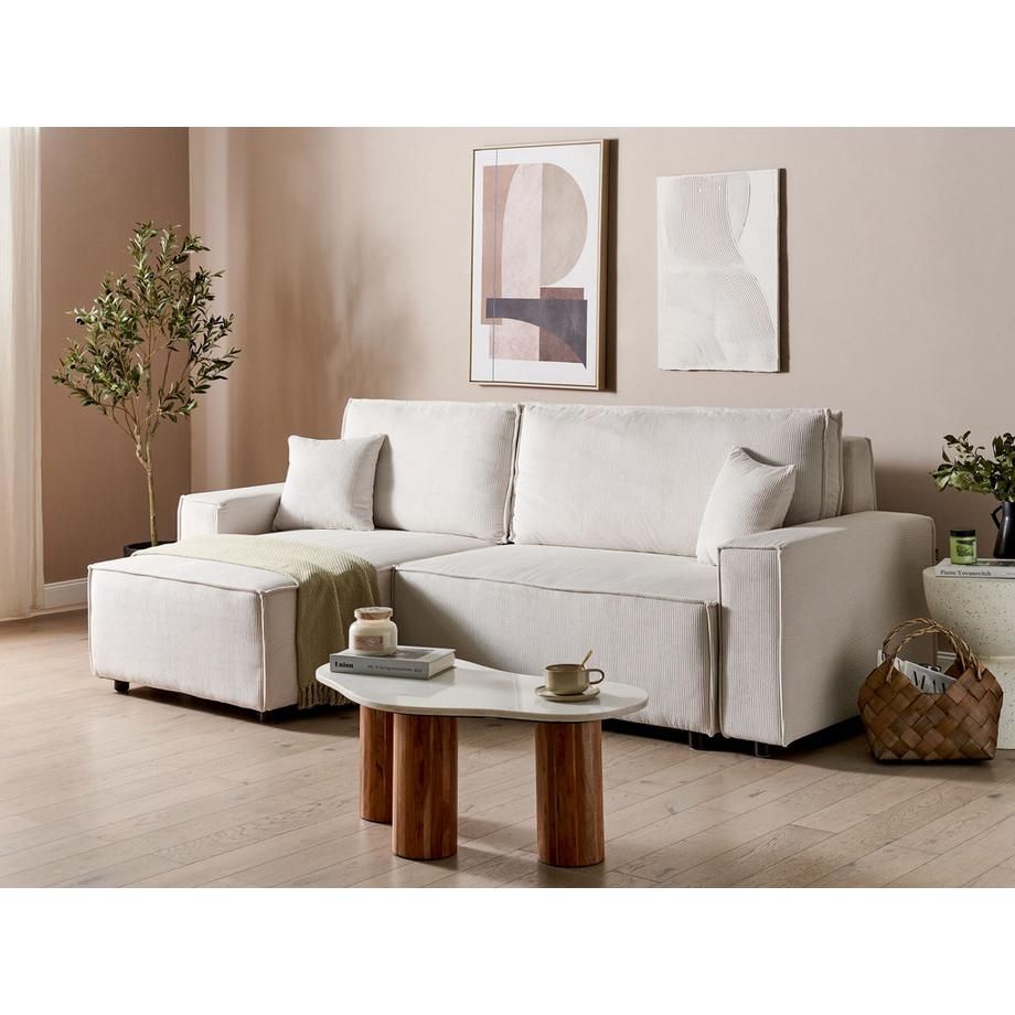 Beliani Schlafsofa aus Cord  ABACKA  