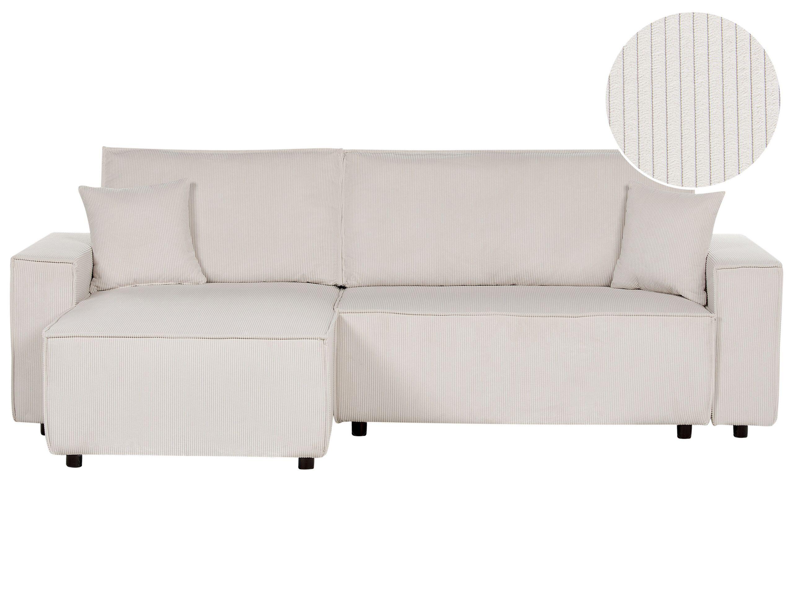 Beliani Schlafsofa aus Cord Modern ABACKA  