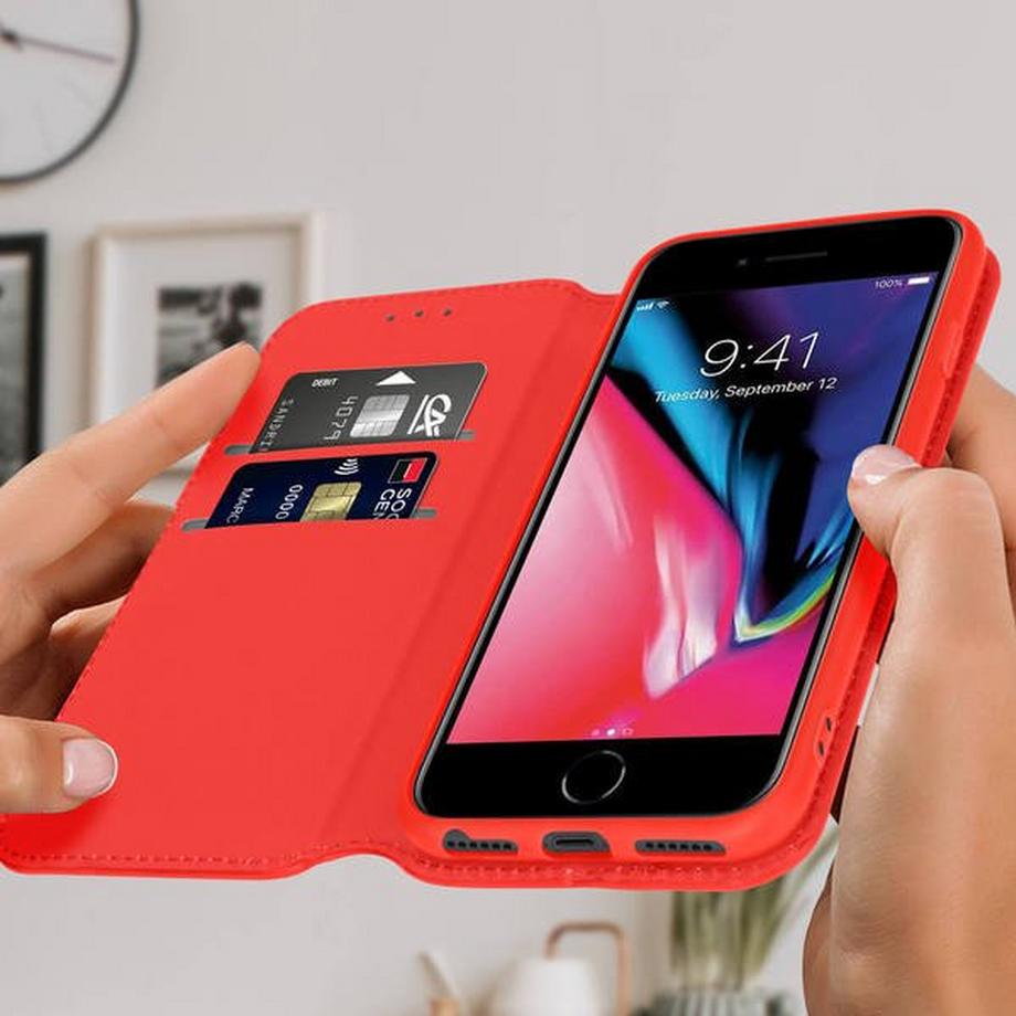 Avizar  Custodia iPhone 6, 7, 8 e SE 2020 Rossa 