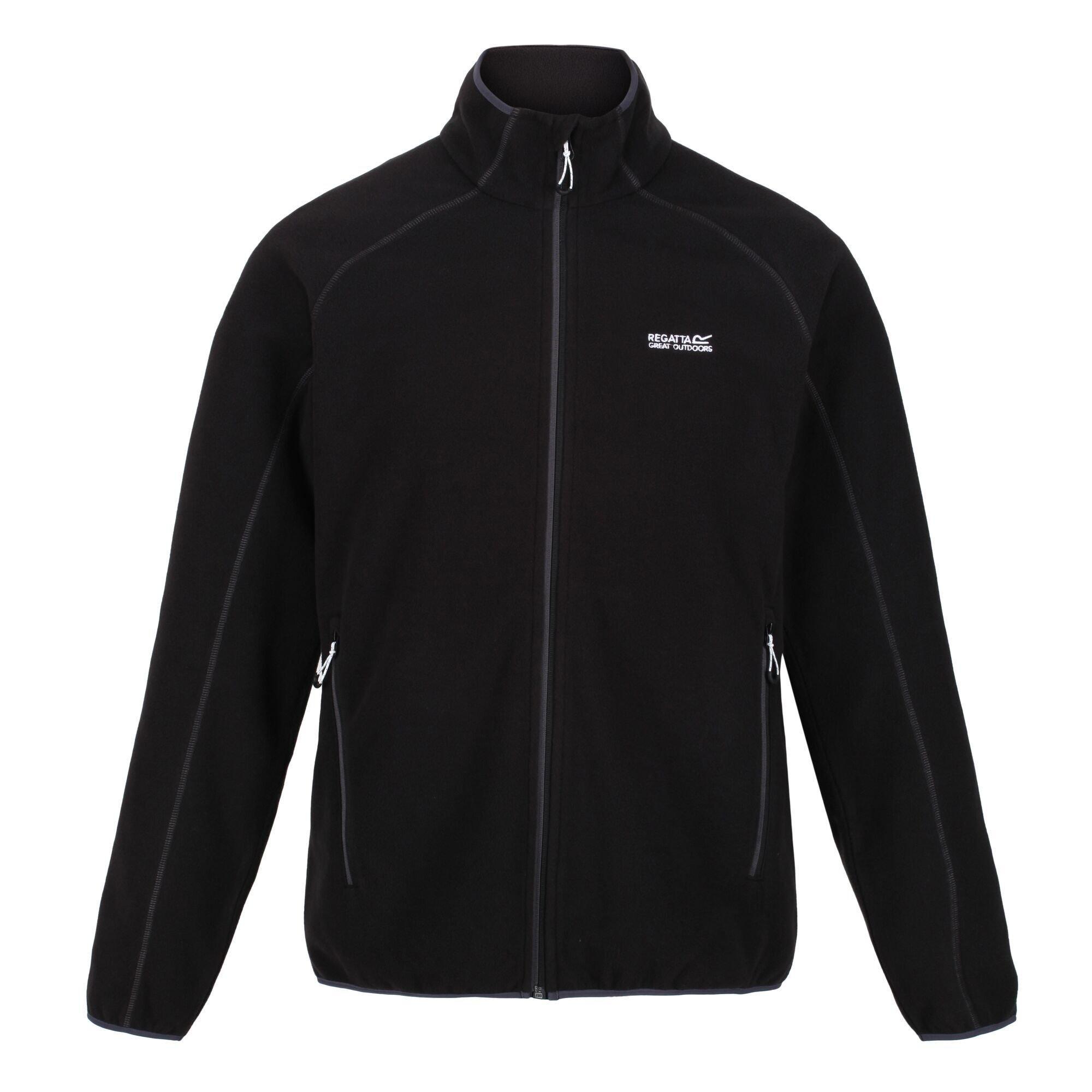 Image of Hadfield Fleecejacke Durchgehender Reißverschluss Herren Schwarz M