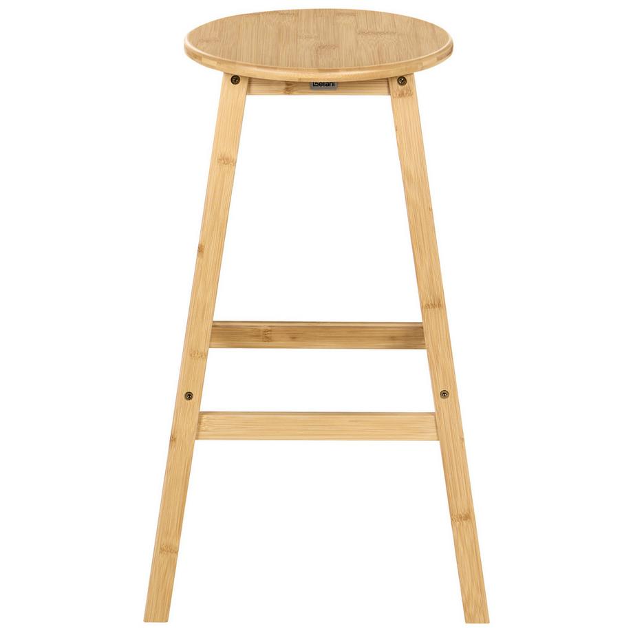 Beliani Lot de 2 tabourets de bar en Bambou Traditionnel ANCELLE  
