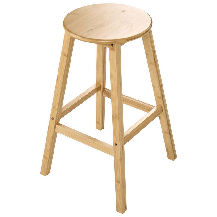 Beliani Lot de 2 tabourets de bar en Bambou Traditionnel ANCELLE  