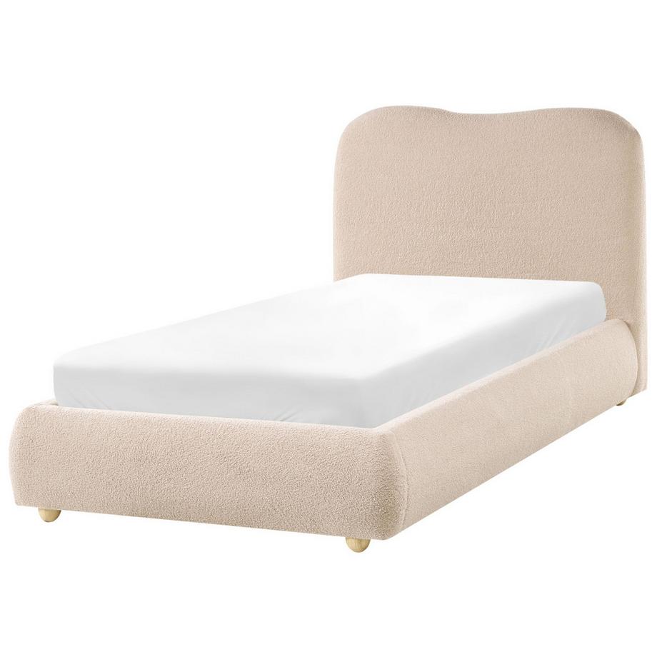 Beliani Lit ottoman en Bouclé Moderne BLAGNAC  