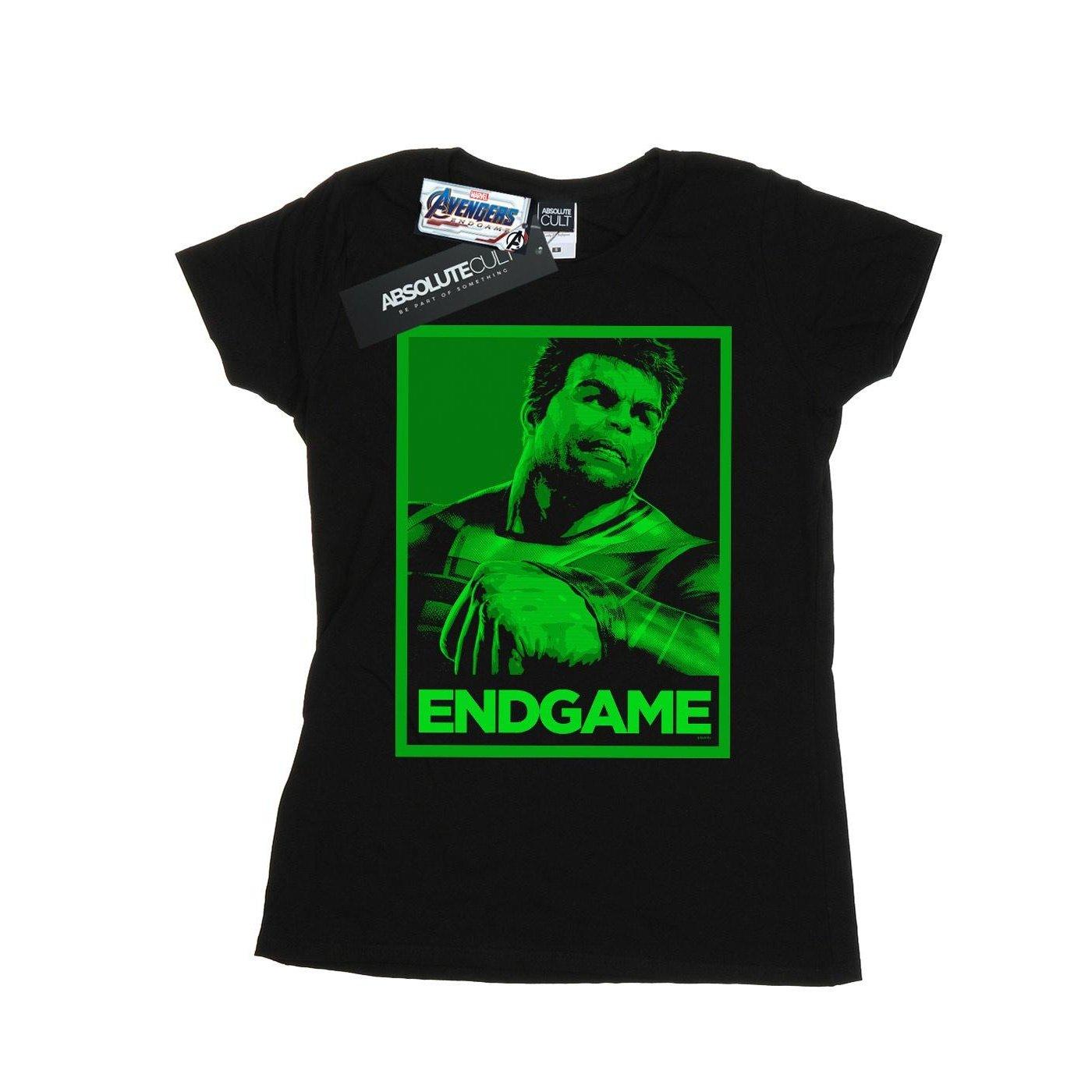 Image of Avengers Endgame Hulk Poster Tshirt Damen Schwarz L