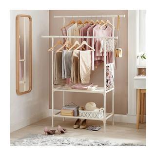 Calicosy Stabiler Doppelschienen-Kleiderständer mit 70 kg Tragkraft  