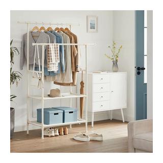 Calicosy Stabiler Doppelschienen-Kleiderständer mit 70 kg Tragkraft  