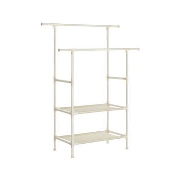 Robusto appendiabiti a doppia barra con capacità di carico di 70 kg