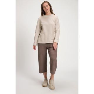 Ulla Popken  Sweatshirt, Stehkragen, Langarm, Biobaumwolle 