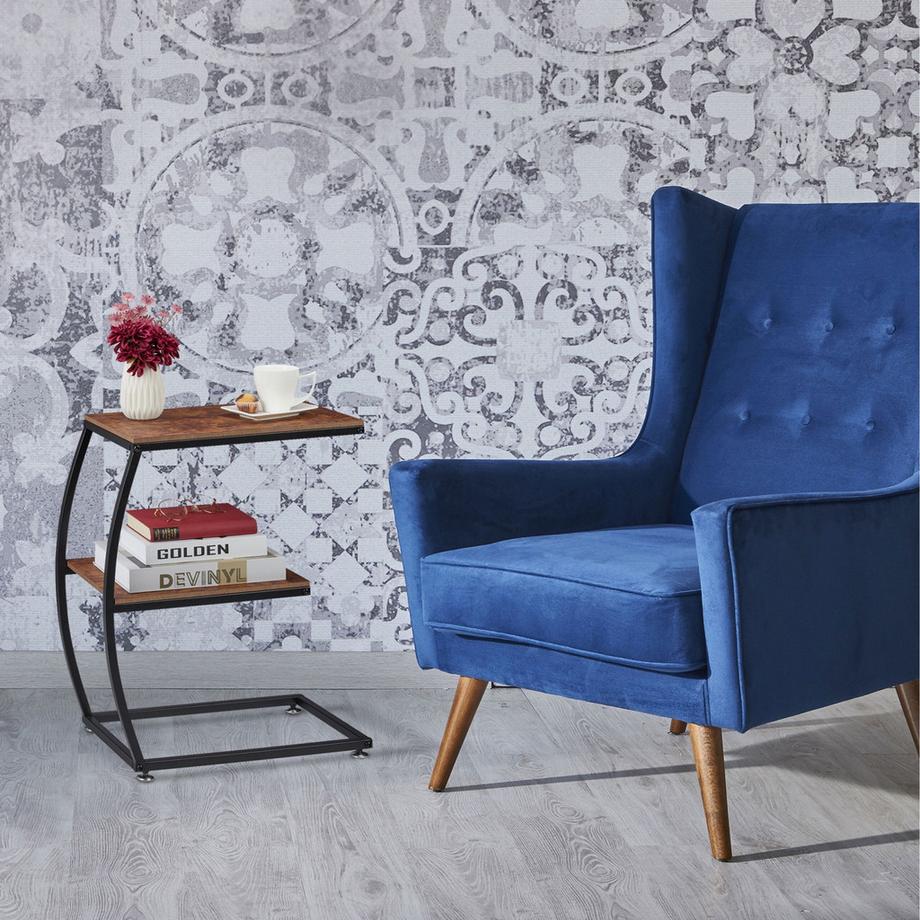 B2X Table d'appoint design industriel 2 niveaux  