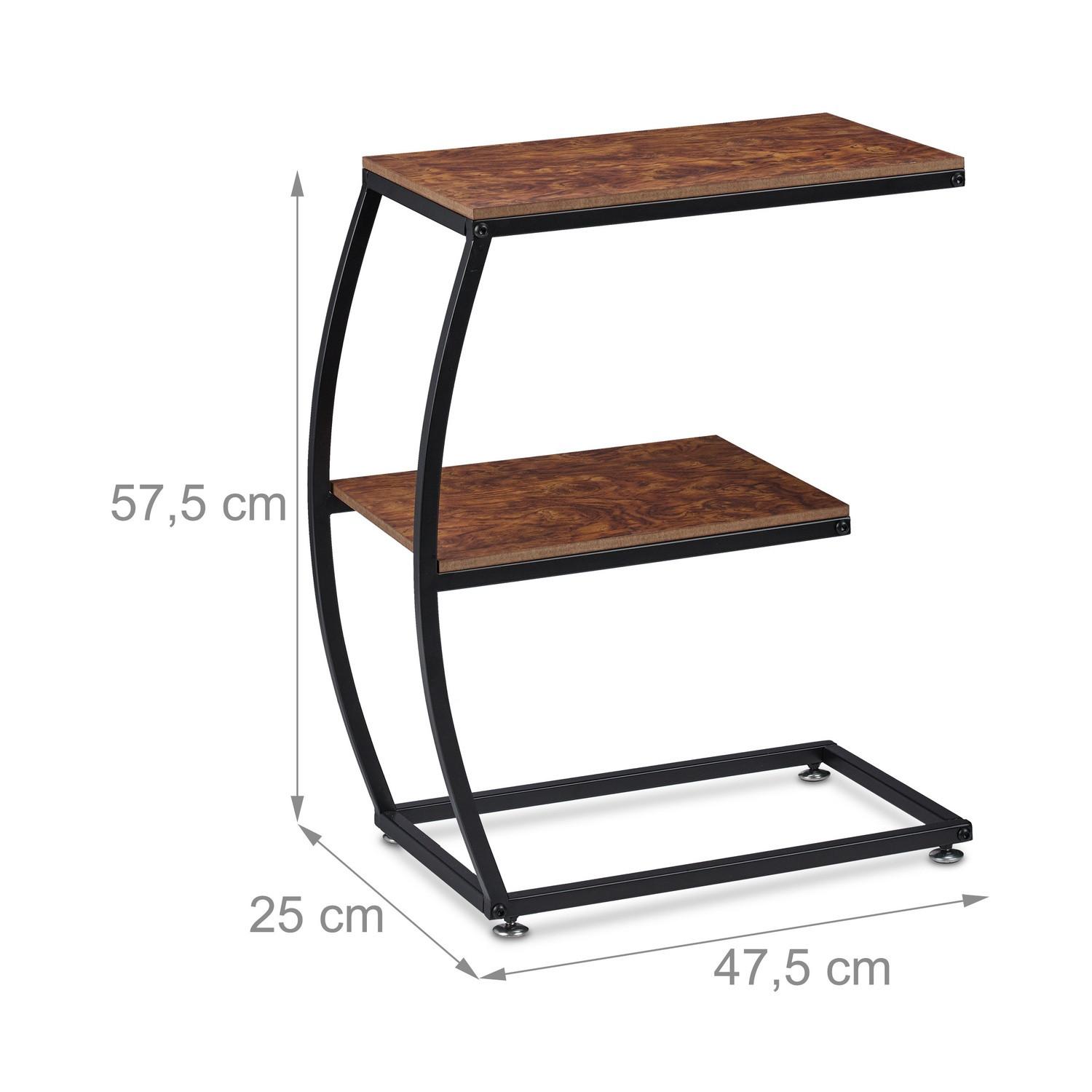 B2X Beistelltisch Industriedesign 2 Ebenen  