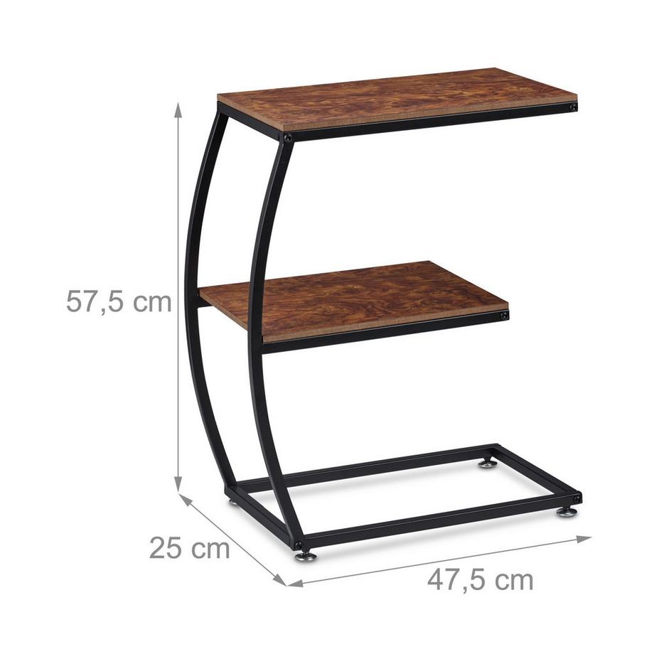 B2X Table d'appoint design industriel 2 niveaux  