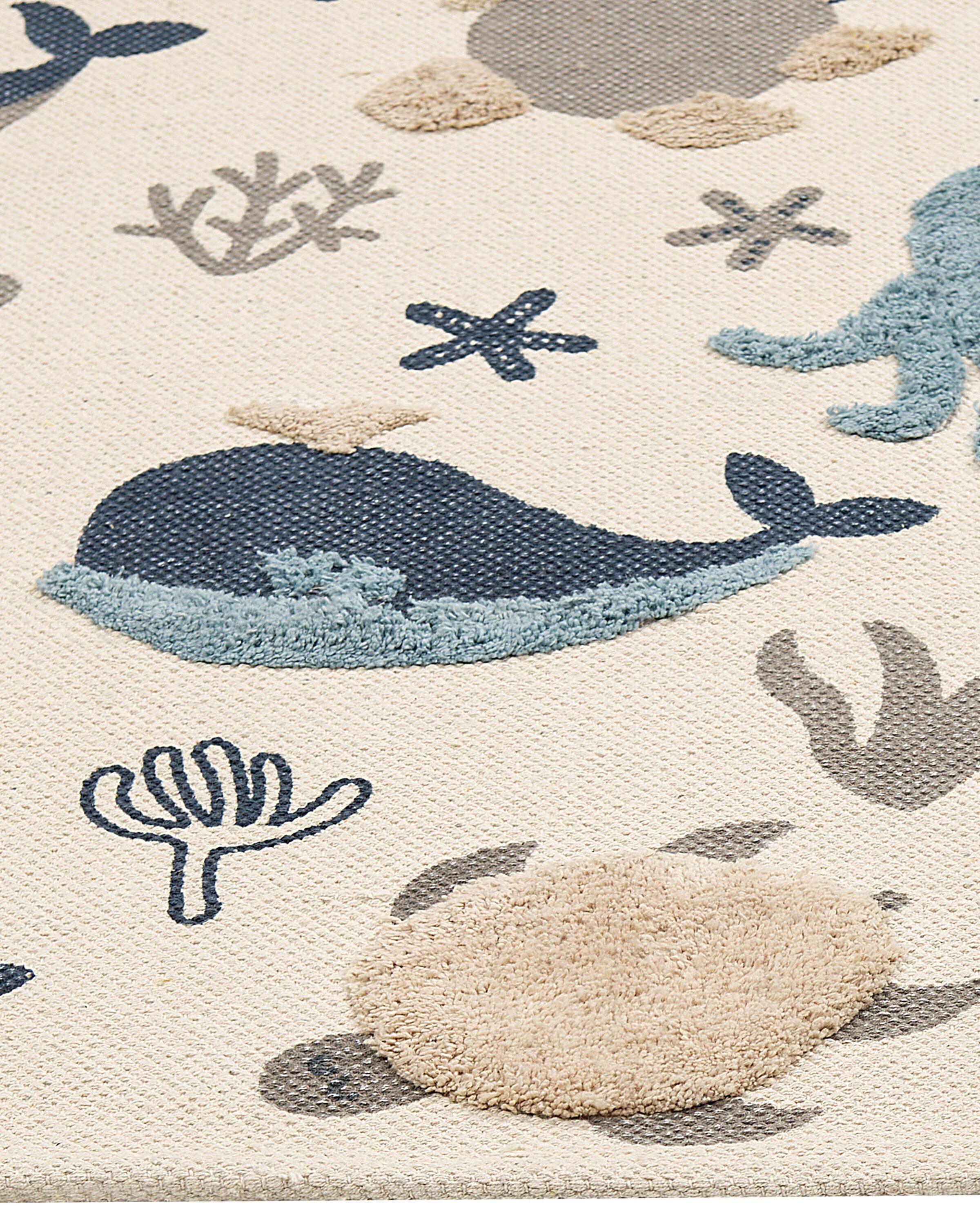 Beliani Tapis enfant en Coton Boho PORSEA  