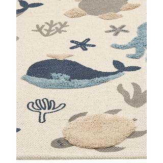Beliani Tapis enfant en Coton Boho PORSEA  