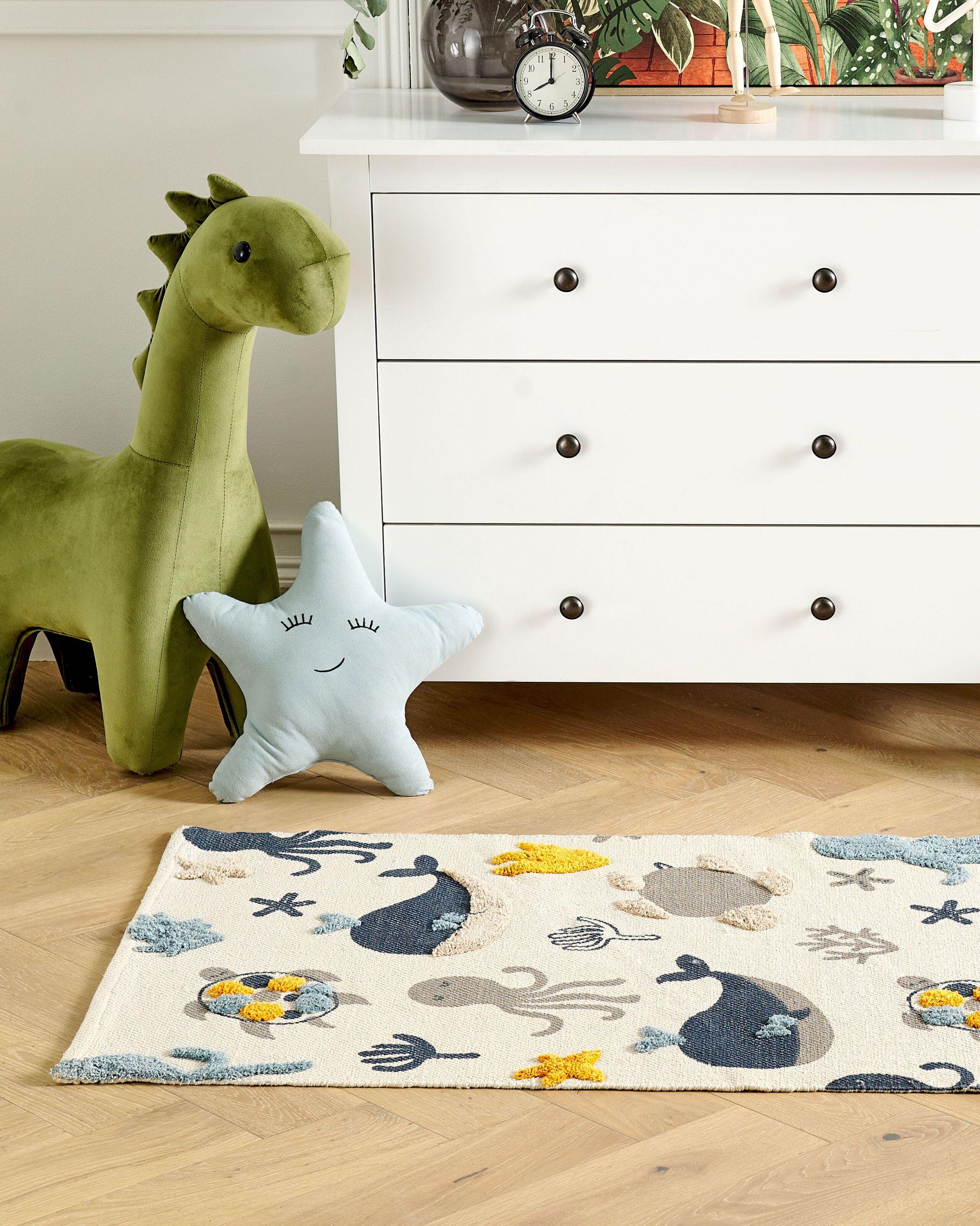 Beliani Tapis enfant en Coton Boho PORSEA  