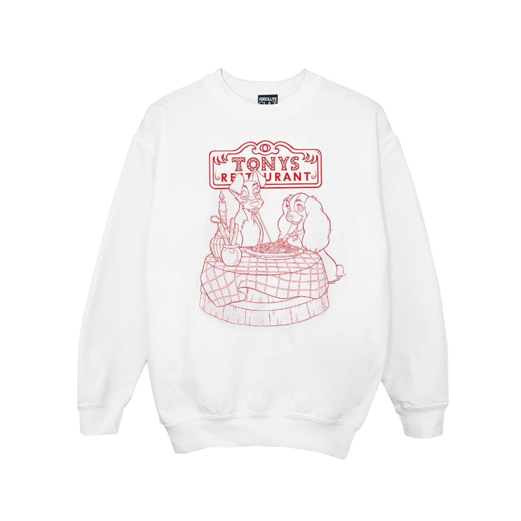 Image of Lady And The Tramp That's Amore Sweatshirt Unisex Weiss 152-158
