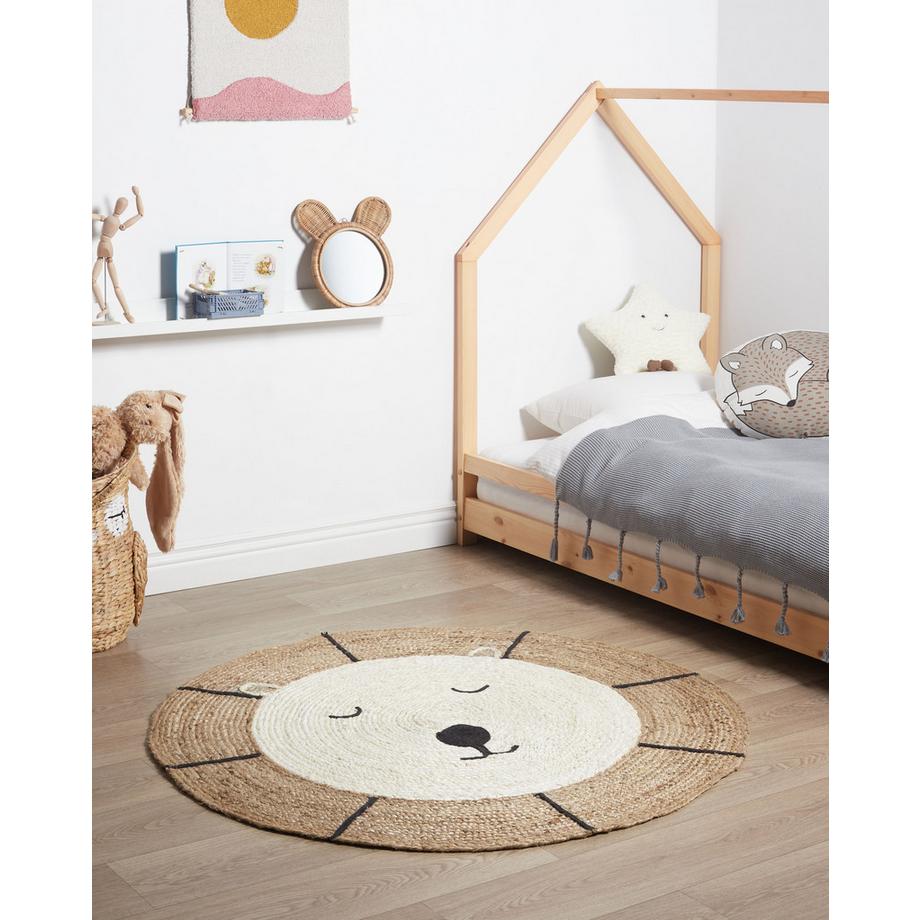 Beliani Kinderteppich aus Jute Boho KOVU  