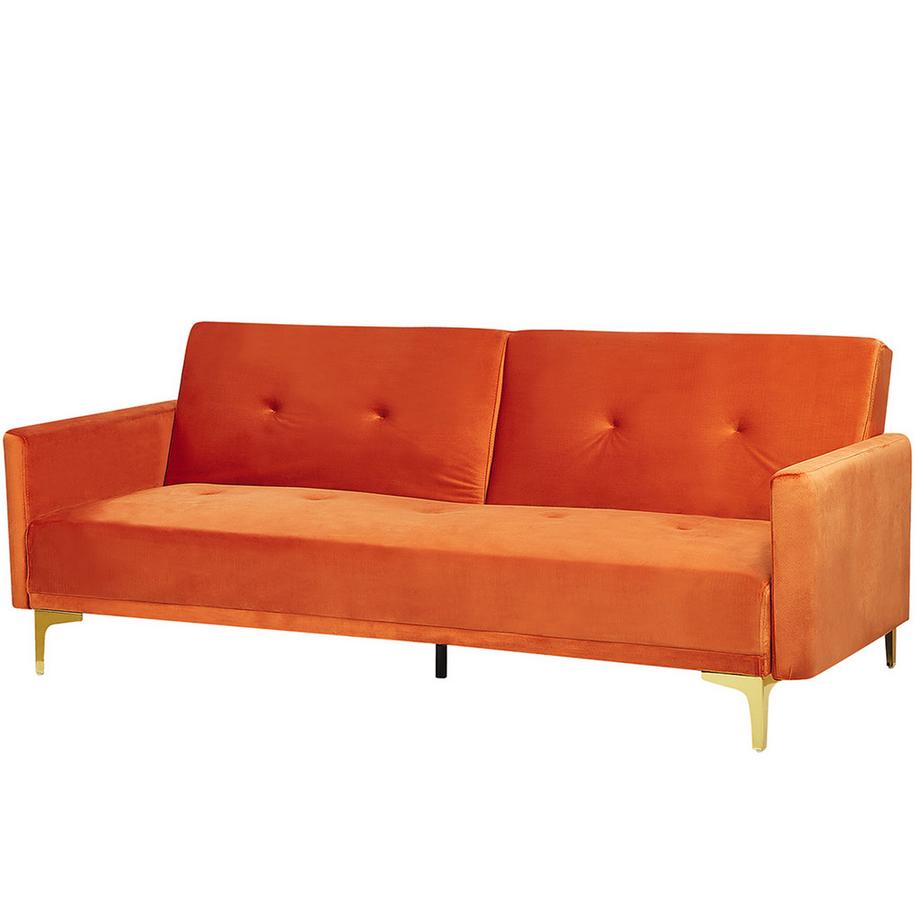 Beliani Schlafsofa aus Samtstoff  LUCAN  