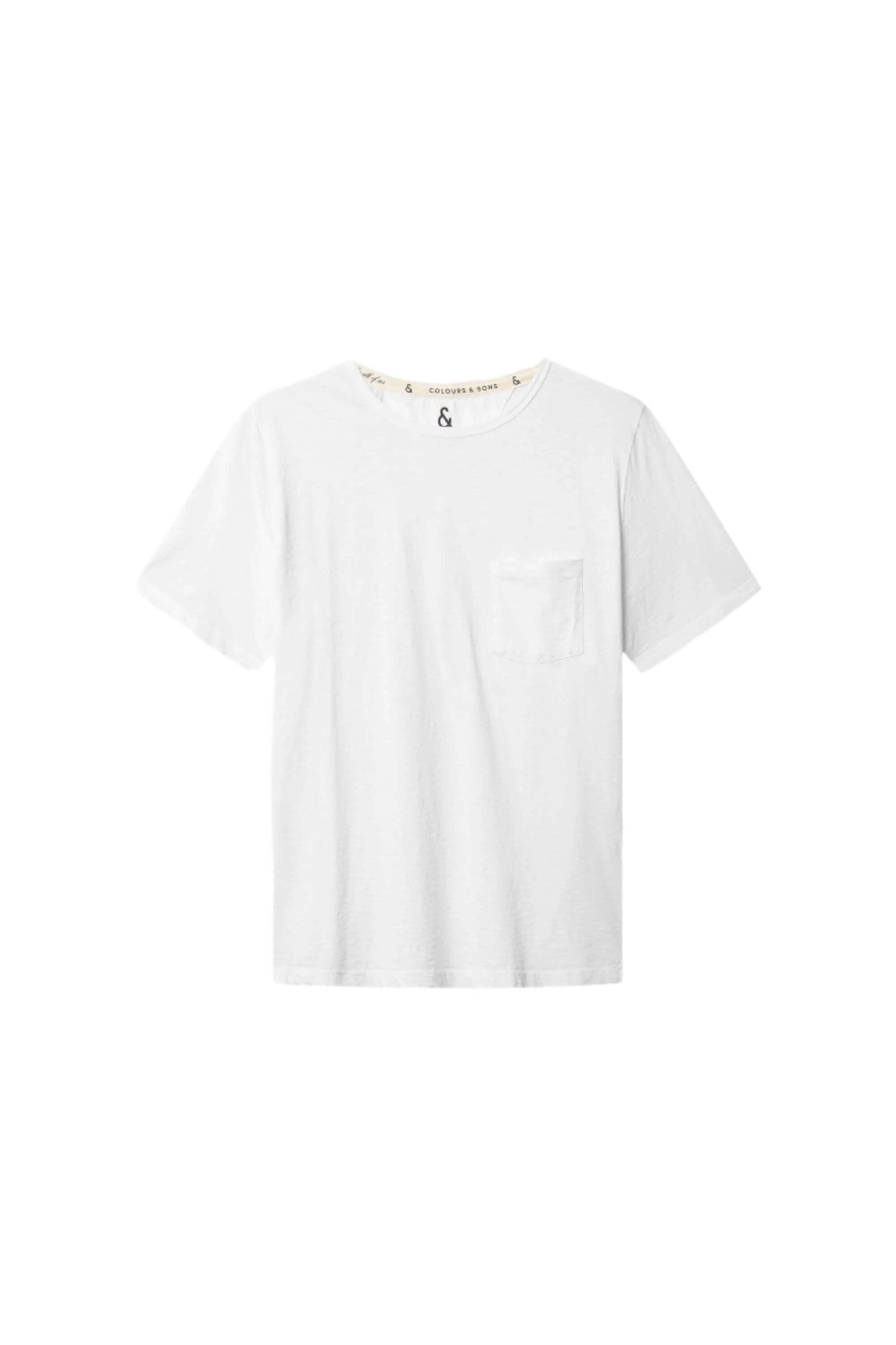 Colours & Sons T-Shirt Slub con Taschino sul Petto  